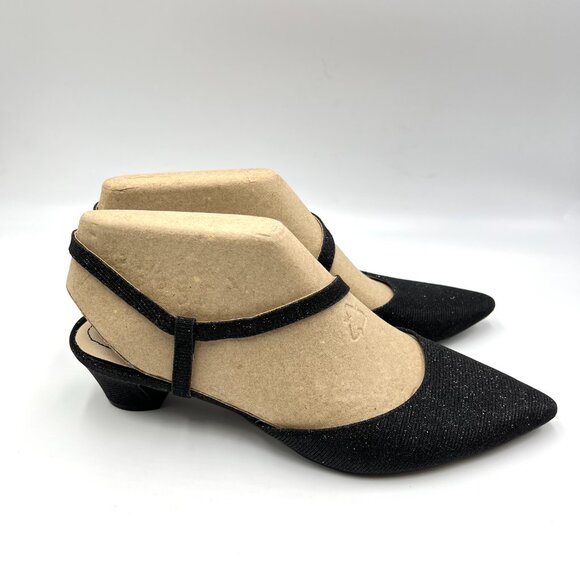 Life Stride Womens 9 Minimalist Black Low Heel Pointed Toe Heels Shoes - Picture 1 of 13